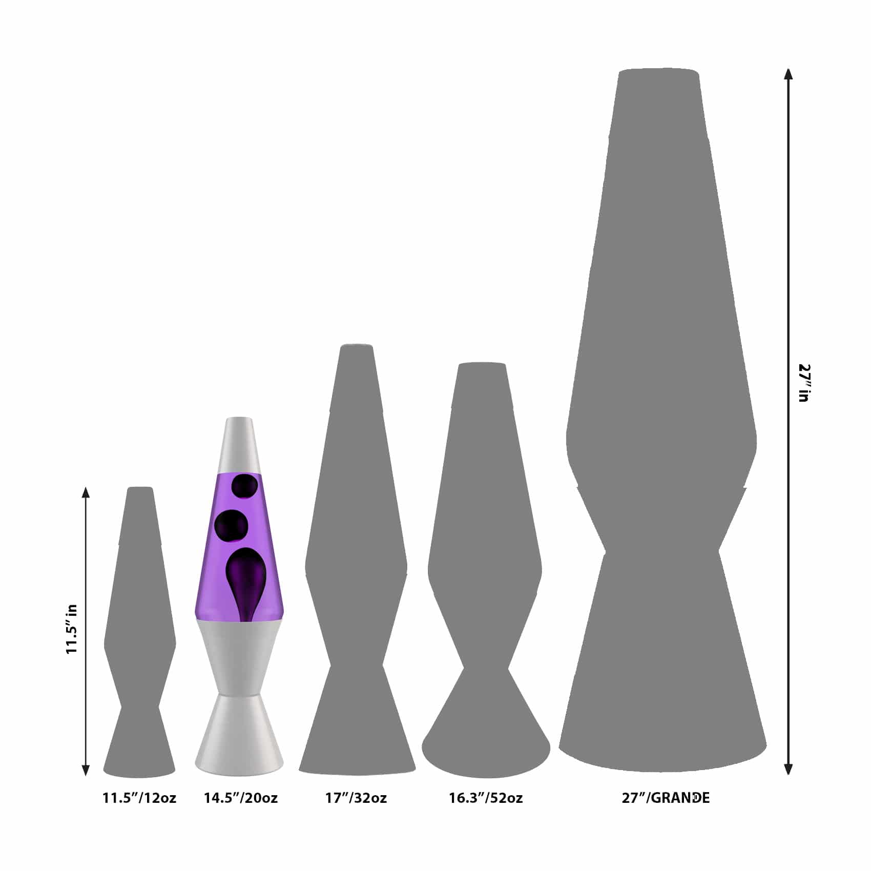 14.5'' LAVA LAMP - BLACK & PURPLE