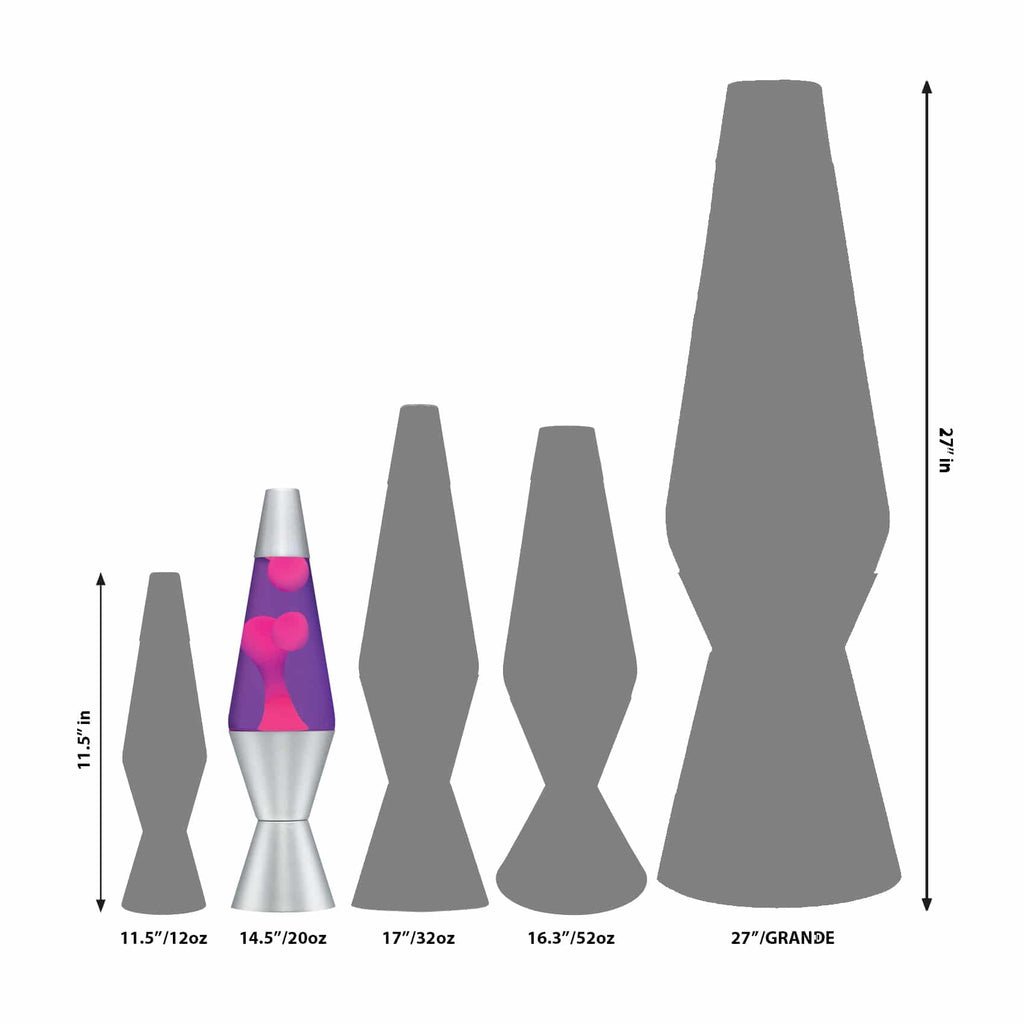 14.5" LAVA LAMP - PINK/PURPLE/SILVER